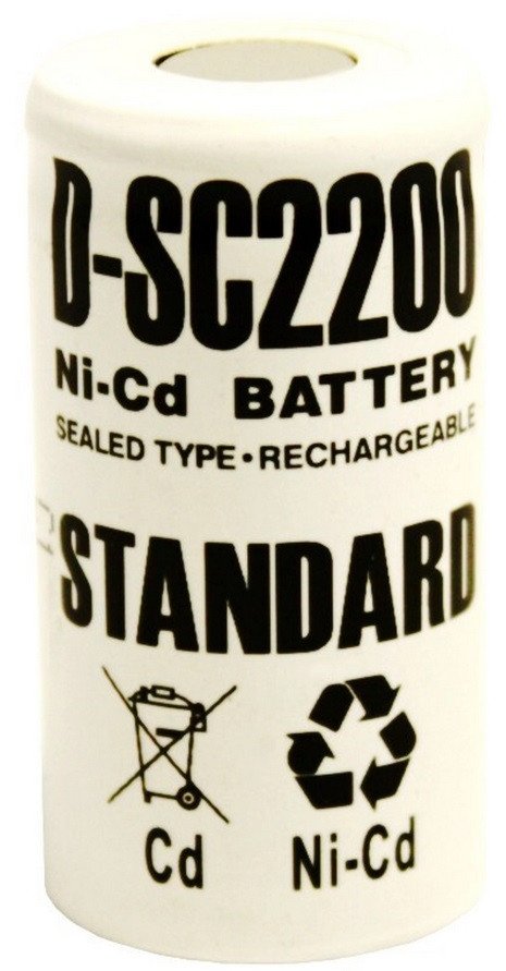 Аккумуляторный элемент ET D-SC2200 1.2V 2200 mAh Ni-Cd для шуруповёрта (23*43) - фото 1 - id-p189974928