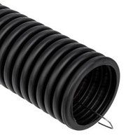 Труба гофрированная из ПНД, с зондом, черная, Ø50 мм (бухта 15 м/уп.)