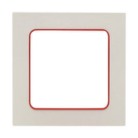 Стокгольм Рамка 1-местная белая с линией цвета красный EKF