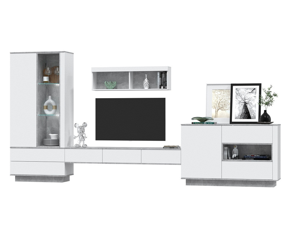 Стенка для гостиной Quartz 8 с подсветкой