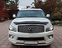 Дефлектор капота - мухобойка, INFINITI QX 80 2014-2017, S-крепление, VIP TUNING