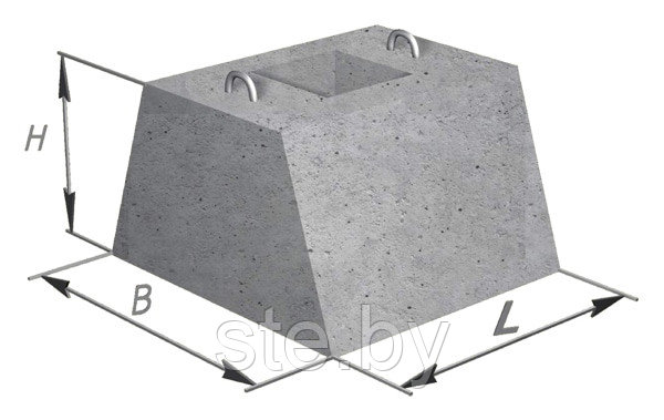 Фундамент Ф1 0,6х0,6 - фото 1 - id-p189977224