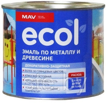 Эмаль ECOL по металлу и древесине ПФ-115 (защитный) 2,4 л