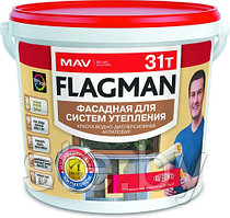 Краска FLAGMAN 31T для систем утепления (белый) 11 л (14 кг)