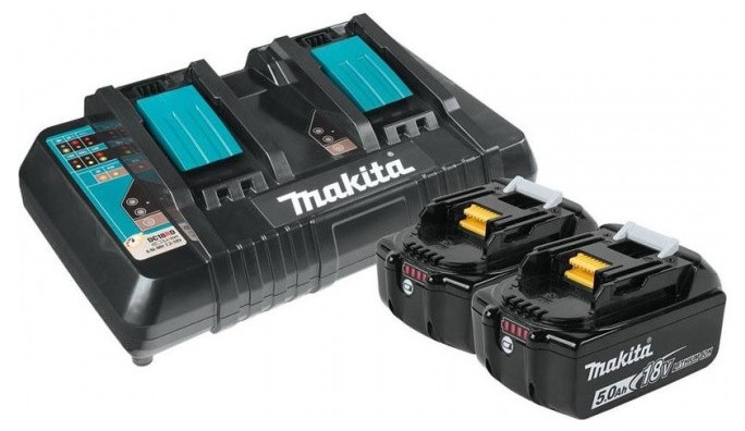 Аккумулятор BL1850B 5.0 Ah (2шт) + зарядное DC18RD Makita (191L75-3) - фото 1 - id-p187066972