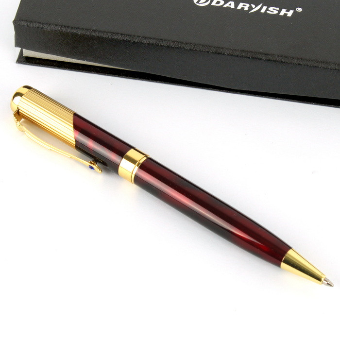 Ручка подарочная в футляре с золотистой отделкой - фото 3 - id-p189984222