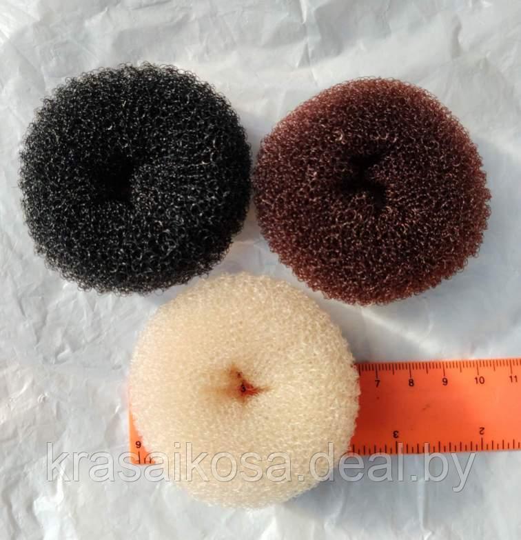 Бублик (валик, пончик) около 6 см для волос сетка Коричневый - фото 1 - id-p189985340