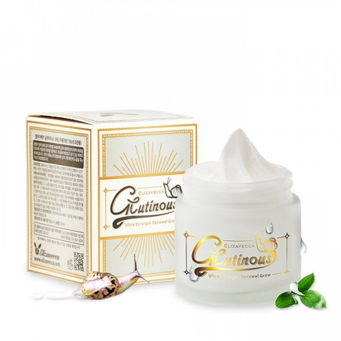 Крем для лица с муцином улитки Elizavecca Glutinous Ultra Escargot Renewal Grow (50 мл)