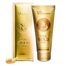 Пенка для умывания с золотом и муцином улитки Elizavecca 24K Gold Snail Cleansing Foam (180 мл)