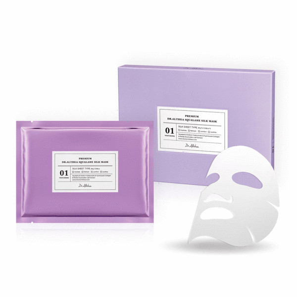 Набор тканевых масок интенсивное увлажнение со скваланом премиум Premium Dr. Althea Squalane Silk Mask (5 шт)