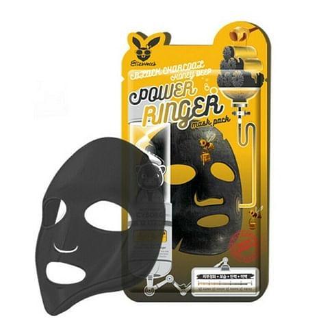 Тканевая маска с древесным углем Elizavecca Black Charcoal Honey Deep Power Ringer Mask (1 шт)
