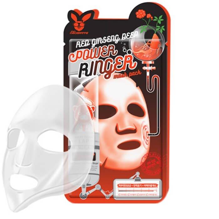 Тканевая маска с красным женьшенем Elizavecca Red gInseng Deep Power Ringer Mask (1 шт)
