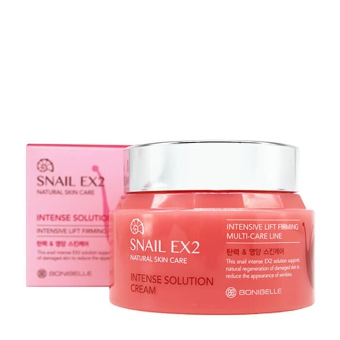 Омолаживающий крем для лица с муцином улитки BONIBELLE Snail EX2 Intense Solution Cream (80 мл)