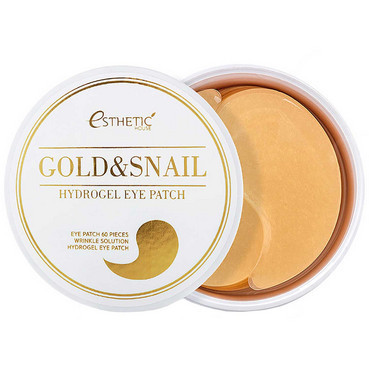 Гидрогелевые патчи для глаз с золотом и улиточным муцином Esthetic House Gold&Snail Hydrogel Eye Patch (60 шт)