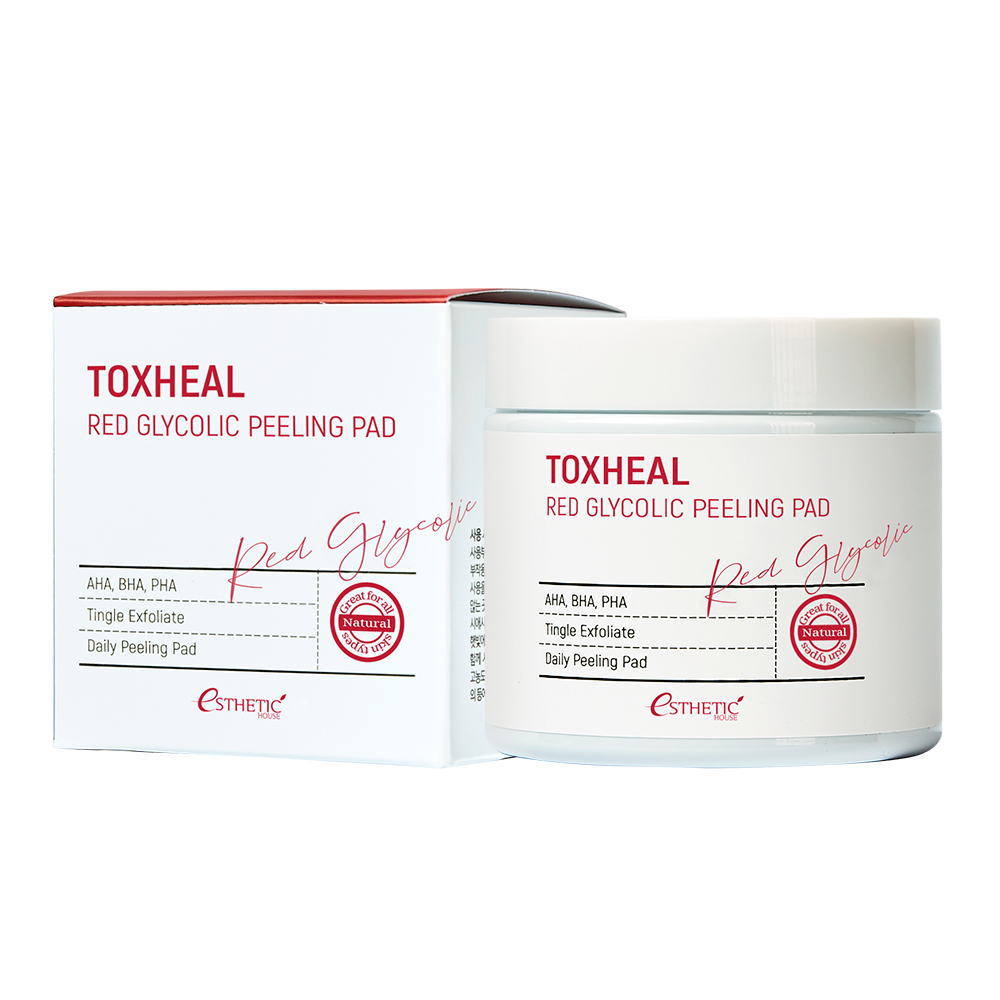 Пилинг-подушечки гликолевые миндальные Esthetic House Toxheal Red Glyucolic Peeling Pad (100 мл *100 шт)