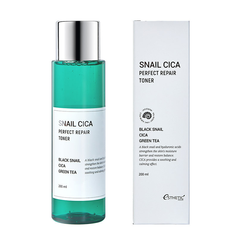 Тонер для лица с муцином улитки и центеллой Esthetic House Snail Cica Perfect Repair Toner (200 мл)