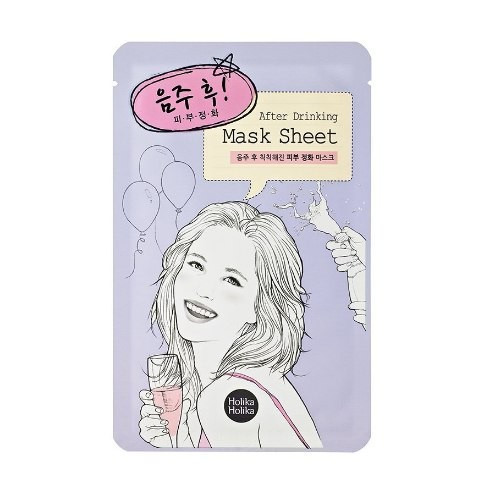 Тканевая маска для лица после вечеринки After Mask Sheet - After Drinking Holika Holika After Mask Sheet