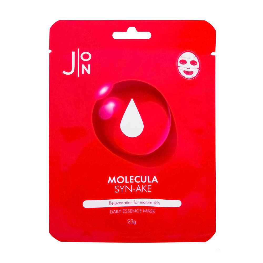 Тканевая маска для лица со змеиным пептидом J:ON Molecula Syn-Ake Daily Essence Mask (23 мл)