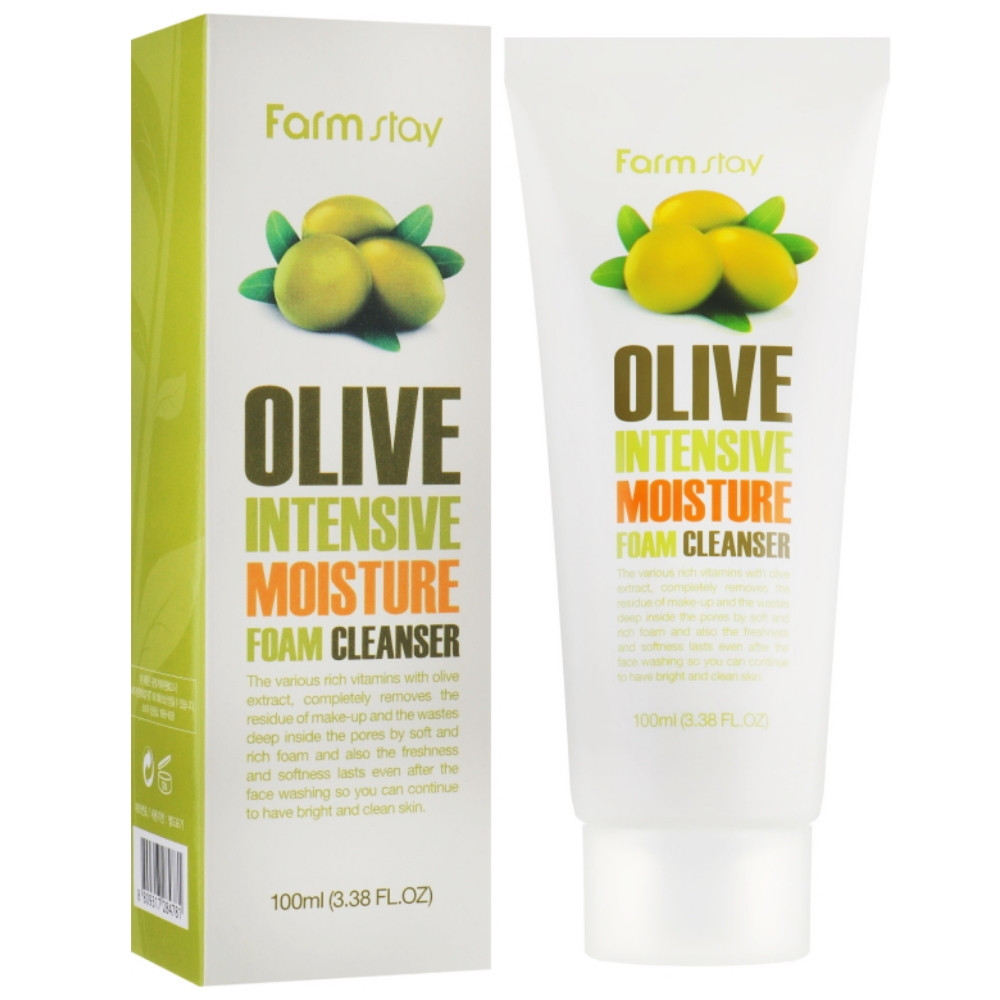 Пенка для умывания с экстрактом оливы FarmStay Olive Intensive Moisture Foam Cleanser (100 мл)