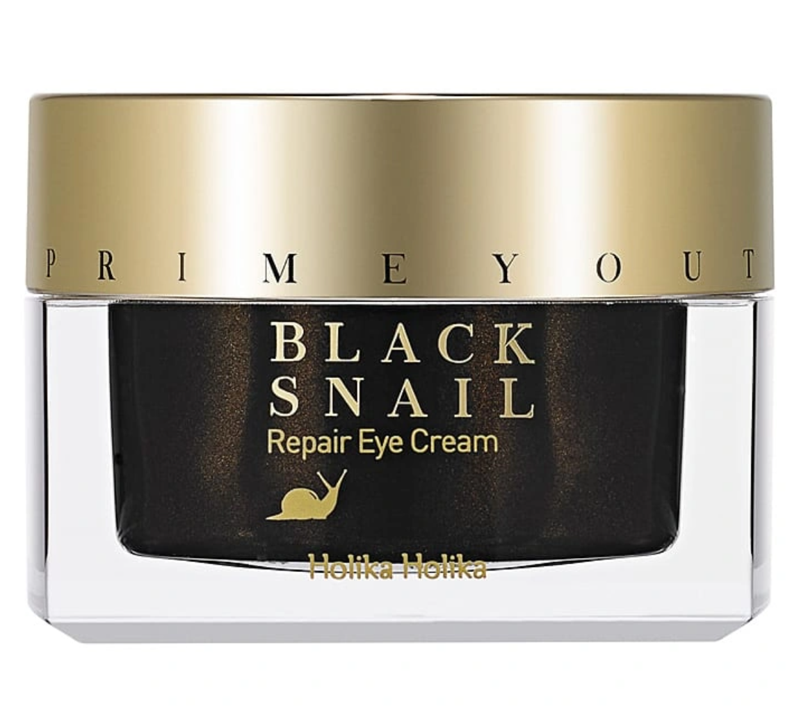 Восстанавливающий крем для глаз с экстрактом черной улитки Prime Youth Black Snail Repair Eye Cream Holika