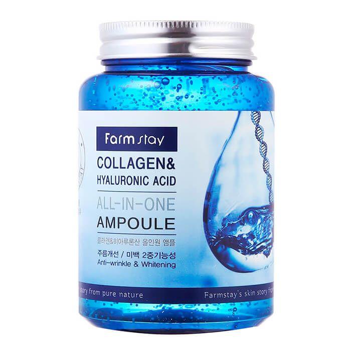 Сыворотка для лица с коллагеном и гиалуроновой кислотой FarmStay Collagen & Hyaluronic Acid All-In-One Ampoule