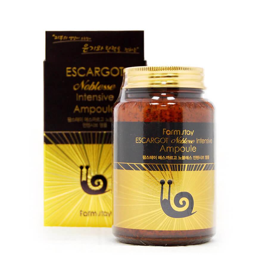 Cыворотка для лица с экстрактом королевской улитки FarmStay Escargot Noblesse Intensive Ampoule (250 мл)