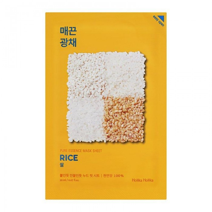 Тканевая маска против пигментации Pure Essence Mask Sheet Rice, рис Holika Holika Pure Essence Mask Sheet Rice