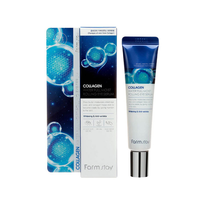 Сыворотка-роллер для век с коллагеном FarmStay Collagen Water Full Moist Rolling Eye Serum (25 мл)