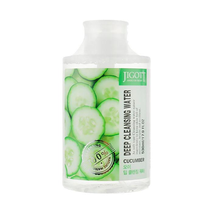 Жидкость для снятия макияжа с экстрактом огурца JIGOTT Cucumber Deep Cleansing Water (530 мл)
