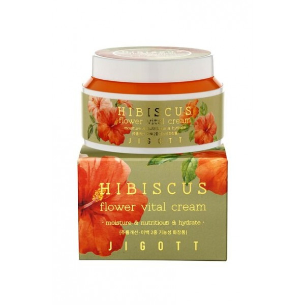 Крем для лица с экстрактом гибискуса JIGOTT HIBISCUS Flower Vital Cream (100 мл)