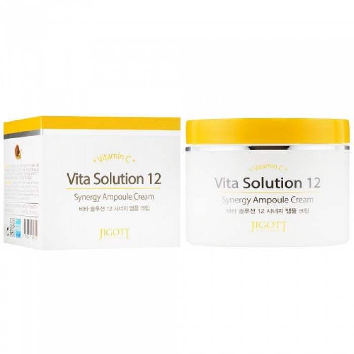 Осветляющий крем для лица JIGOTT Е Vita Solution 12 Synergy Ampoule Cream (100 мл)