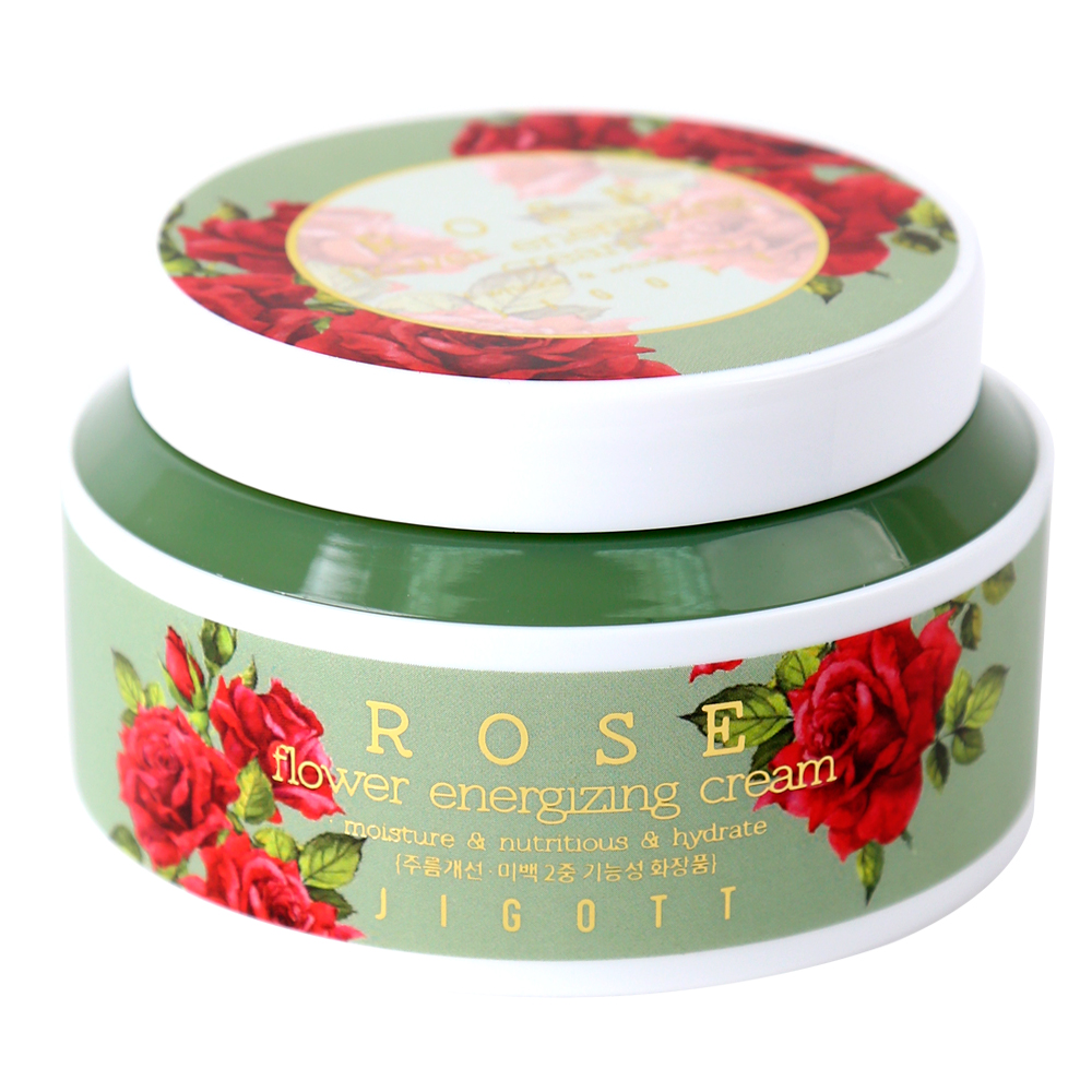 Тонизирующий крем для лица с экстрактом розы JIGOTT ROSE Flower Energizing Cream (100 мл)
