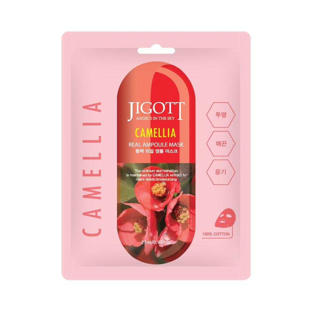 Тканевая маска с экстрактом камелии JIGOTT Camellia Real Ampoule Mask (27 мл)