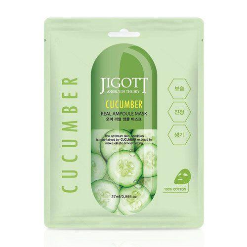 Тканевая маска с экстрактом огурца JIGOTT Cucumber Real Ampoule Mask (27 мл)
