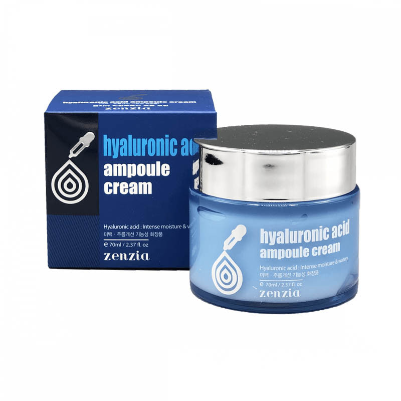Крем для лица с гиалуроном ZENZIA HYALURONIC ACID Ampoule Cream (70 мл)