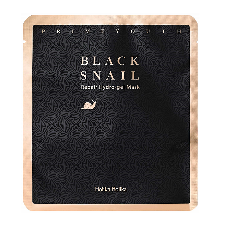 Гидрогелевая маска с экстрактом муцина черной улитки Prime Youth Black Snail Repair Hydrogel Mask Holika