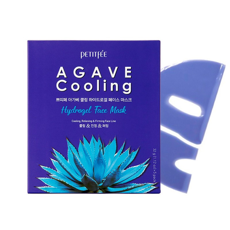Гидрогелевые маски для лица с экстрактом агавы Petitfee Agave Cooling Hydrogel Mask (5 шт)