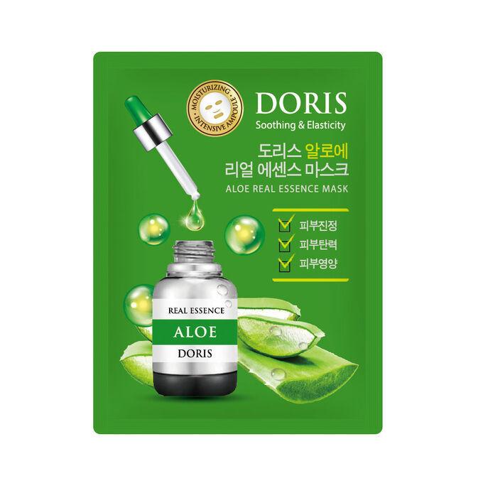 Тканевая маска для лица (набор) с алоэ Doris ALOE Real Essence Mask (10 шт*25 мл)