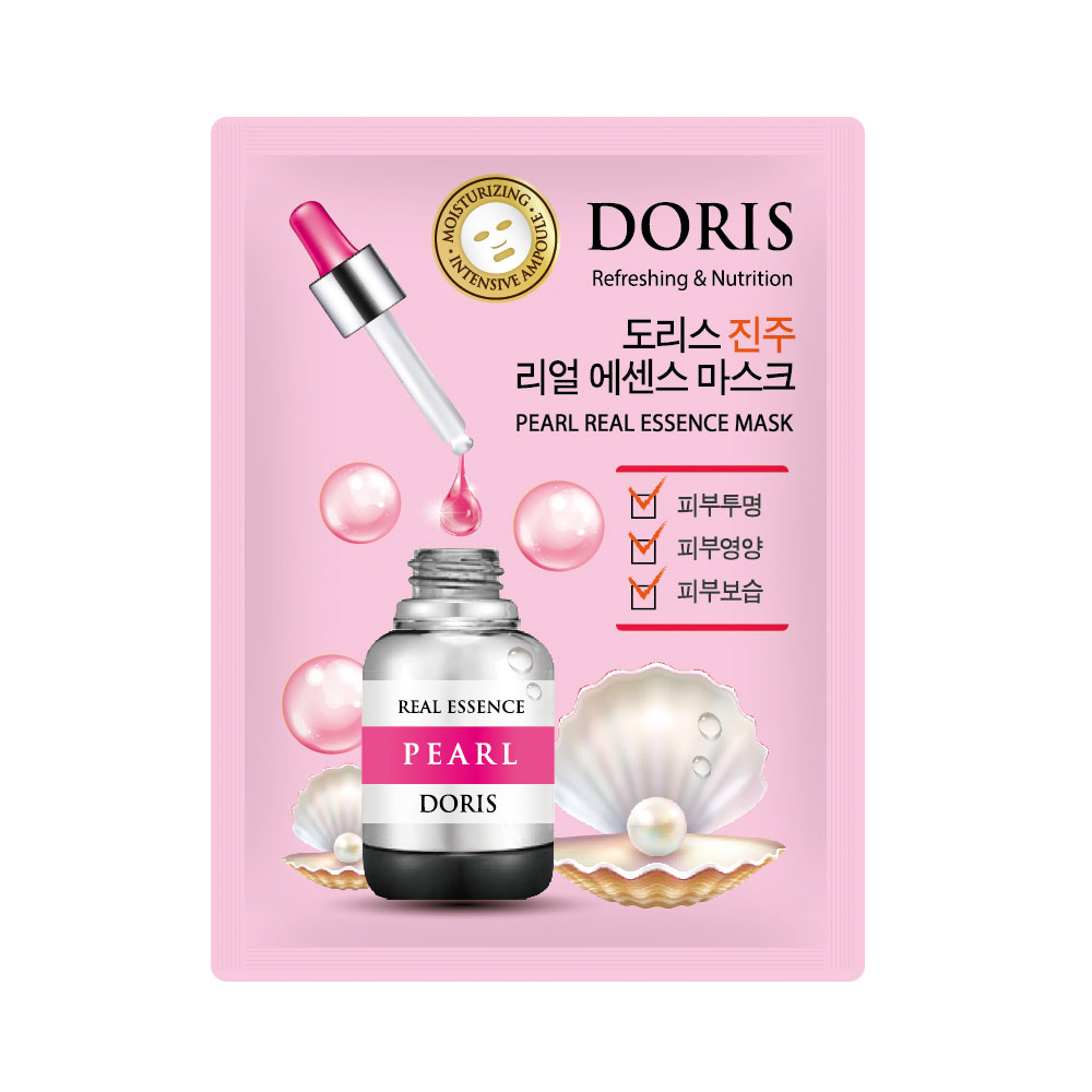 Тканевая маска для лица (набор) с жемчугом Doris PEARL Real Essence Mask (10 шт*25 мл)