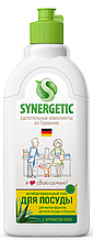Средство биоразлагаемое SYNERGETIC для мытья посуды, детских игрушек с ароматом алоэ (0,5 л)