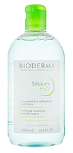 Вода мицеллярная  BiodermaСебиум H2O Sebium H2O с помпой (500 мл)