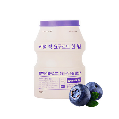 Тканевая маска для лица A'PIEU Real Big Yogurt One-Bottle (Blueberry) (21 г)