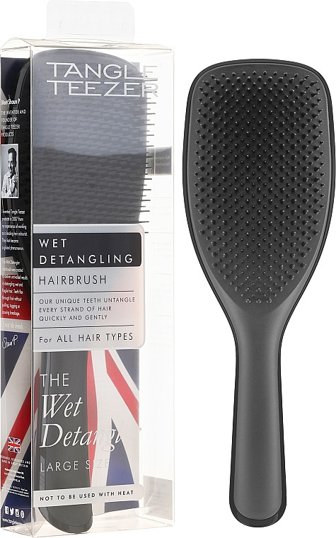 Расческа Tangle Teezer The Large Wet Detangler Black Gloss черный цвет