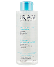 Вода мицеллярная очищающая на основе термальной воды для нормальной и сухой кожи и контура глаз URIAGE (500