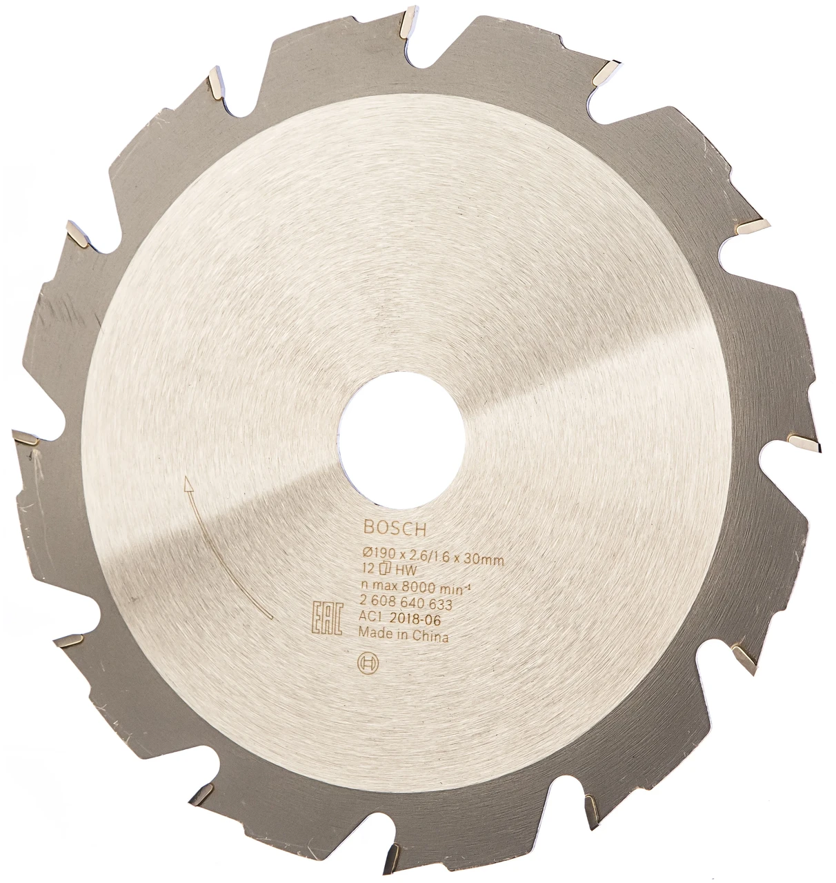 Пильный диск по дереву Bosch Construct Wood 190х2,6х30 мм Z12 (2608640633) - фото 2 - id-p189993929