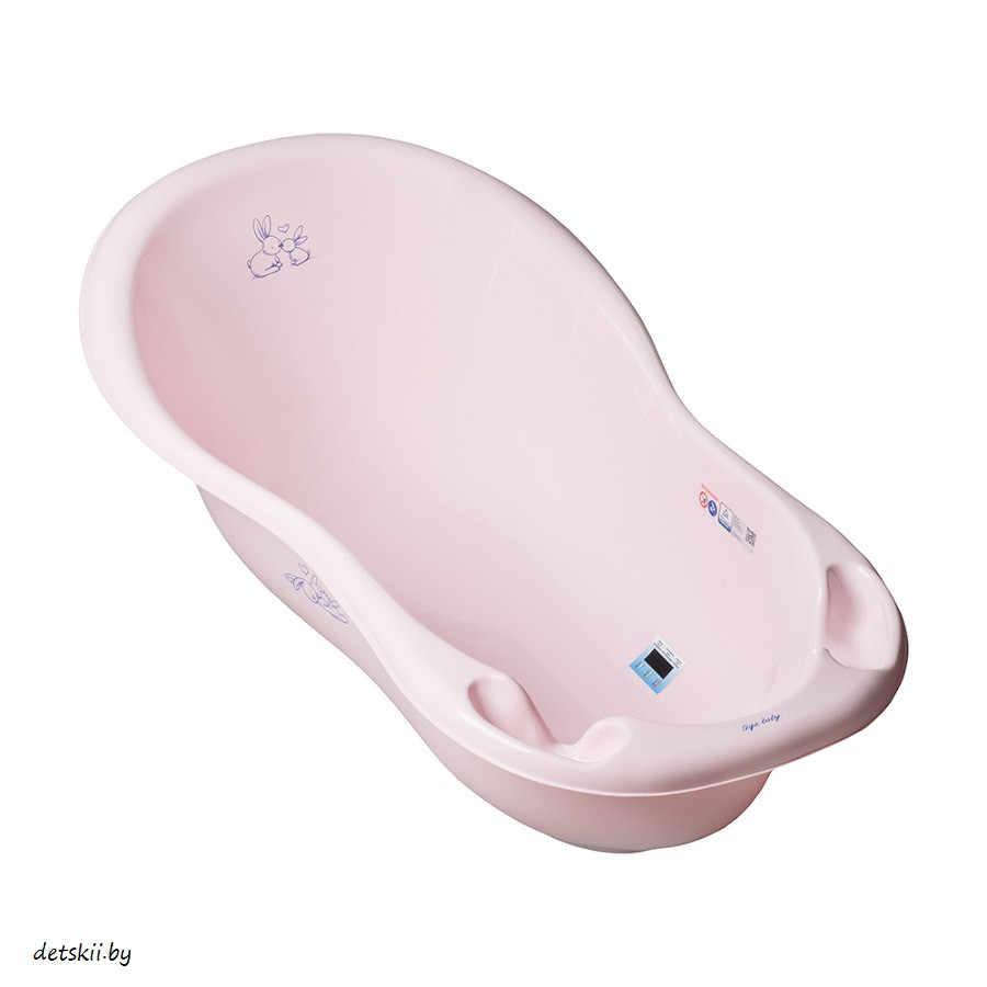 Tega Baby Ванна Зайчики 102 см слив термометр LITTLE BUNNIES Розовый - фото 1 - id-p189995107