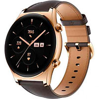 Умные часы Honor Watch GS 3 (MUS-B19) Classic Gold / Золотистые с коричневым ремешком