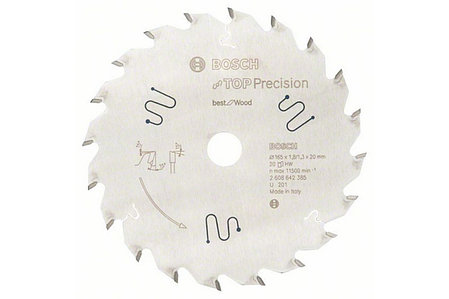 Пильный диск для особо точных пропилов Bosch Top Precision Best for Wood 165х1,8х20 мм Z20 (2608642385), фото 2