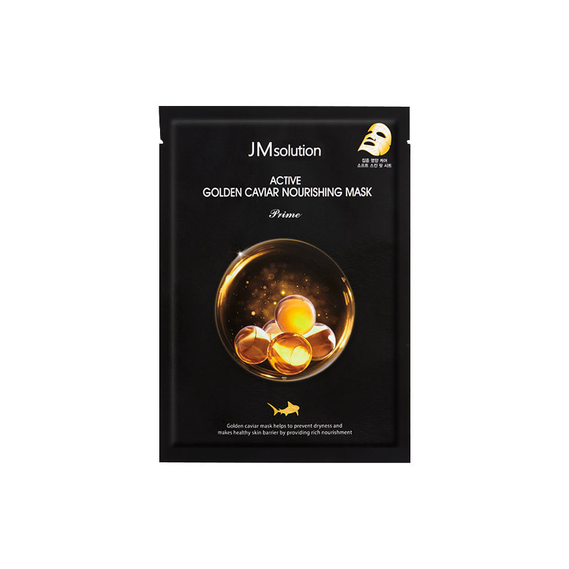 Ультратонкая тканевая маска с золотом и икрой JMsolution Active Golden Caviar Nourishing Mask Prime - 30 мл