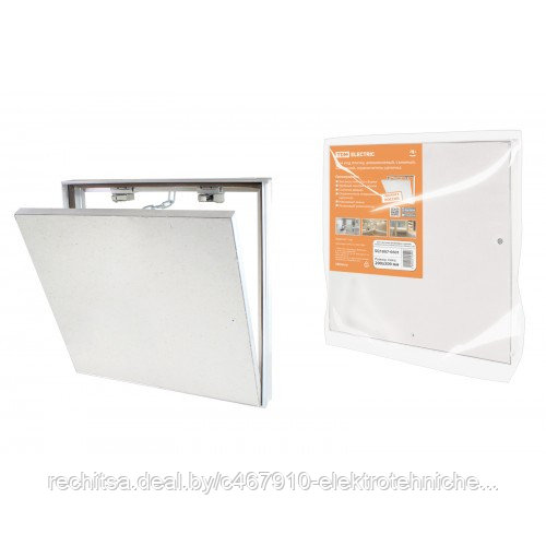 Люк под плитку, алюминиевый, съемный, нажимной, ограничитель-цепочка, 200х300, TDM